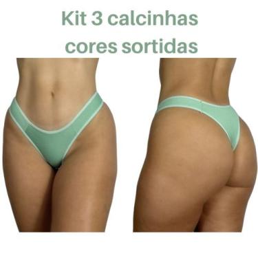 Imagem de kit 3 calcinha feminina lingerie conforto - TB modas, Sortidas, G