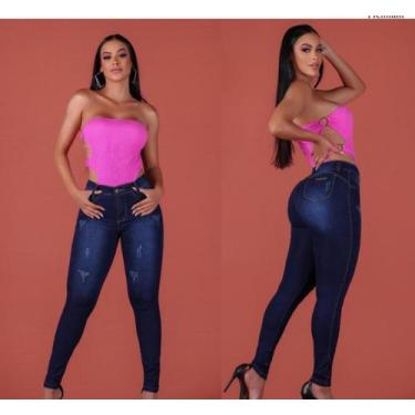 Imagem de Calça jeans premium  azul escura - CALÇA JEANS PREMIU AZUL ESCUR