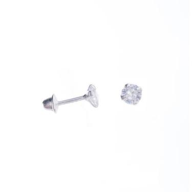 Imagem de Brinco Ponto de Luz Prata 4mm Baby com Garras - Gissel Joias