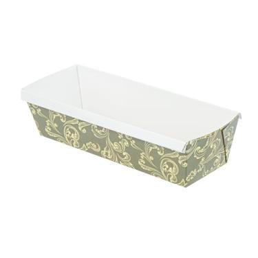 Imagem de Restaurantware Assadeiras de papel floral vintage verde-escuro, 100 unidades, 1,2 L, à prova de gordura, prontas para forno, com design floral para restaurantes, padarias, cafés e uso doméstico.