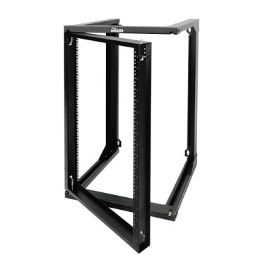 Imagem de Tecmojo Rack de montagem de parede 18U, rack de servidor, rack de servidor de estrutura aberta, rack de rede para computador/AV/dados/TI/equipamentos de mídia, 45,7 cm de profundidade, 40,6 cm de