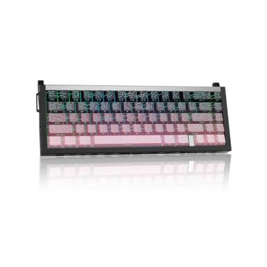 Imagem de kutethy Teclado para jogos KY67 Pro, teclado de efeito Hall 65% RGB, 67 teclas com interruptores magnéticos Gateron, acionamento rápido, acionamento ajustável