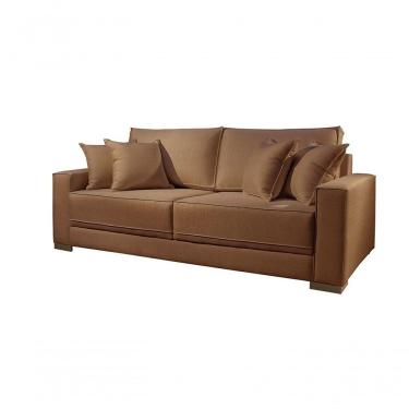 Imagem de Sofá 3 Lugares Fixo Living Hotello Linho Terracota 2m