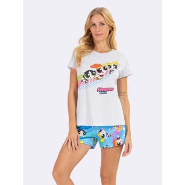 Imagem de Pijama Manga Curta Meninas Superpoderosas - Veggi, Mescla, XG, Feminin