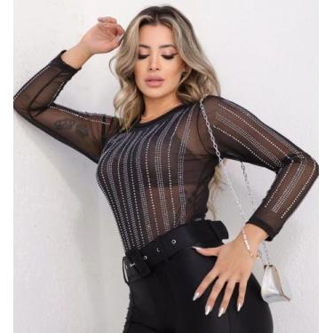 Imagem de Body aplique de brilho manga longa - Nathy Store, ÚNICO