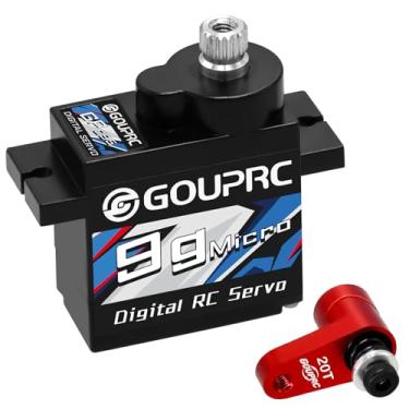 Imagem de GOUPRC 9G Micro Digital Servo of Metal Gears for ARRMA Granite GROM 1/18 Typhon GROM 1/14 Mini Mojave GROM 1/14 RC Car Buggy Truck, Upgrade Servo Parts with 20T Servo Horn Red
