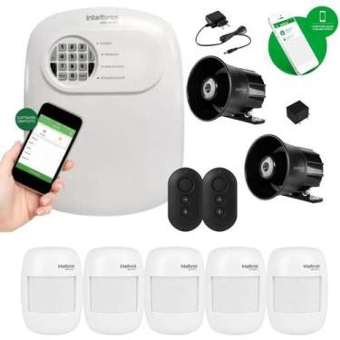 Imagem de Kit Alarme Intelbras Anm 24 App 5 Sensores Presenca Sem Fio