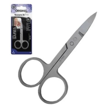Imagem de Fileto, Tesoura Reta 3 1/2" Safira 9cm Original Line - Uso profissional Pra Salões de Beleza e Uso Pessoa PANAMI