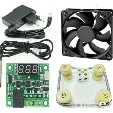Imagem de Kit Completo Para Aquecimento De Incubadora Chocadeira ou Pinteiro Com Termostato Resistência Cooler e Outros