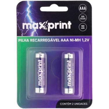 Imagem de Pilha Recarregável Palito AAA 1,2V 900MAH Blister com 2 Unidades - Max