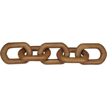 Imagem de Adorno Decorativo Enfeite Corrente Home&co Madeira 5x106x20cm Natural