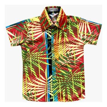 Imagem de Camisa Infantil Manga Curta Estampada Floral Viscose 1 Ao 16 - Maximus