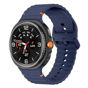 Imagem de Sodhad Pulseira esportiva compatível com Samsung Galaxy Watch 8 de 44 mm e 40 mm, mulheres e homens, pulseira esportiva de silicone macio para Galaxy Watch 8 Classic de 46 mm