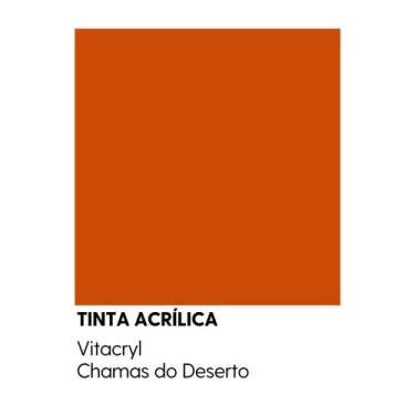 Imagem de Tinta Emborrachada Acetinada Laranjas - Vitacryl, Chamas do Deserto, 3