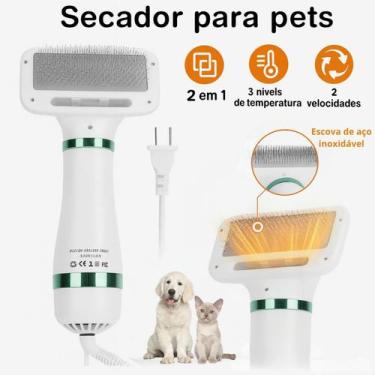 Imagem de Pente Secador Pet 2 Em 1 Silencioso Portátil Leve Soprador - 110V resi