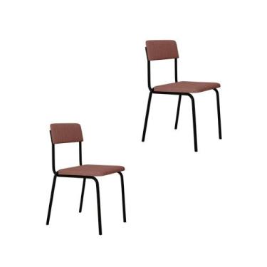 Imagem de Cadeira Estofada Fixa Empilhável Fit C/02 Un. Tecido - Compace Decor