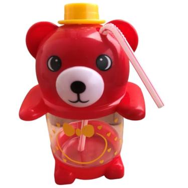 Imagem de Copo Infantil Portatil Formato de Ursinho Vermelho Fofo
