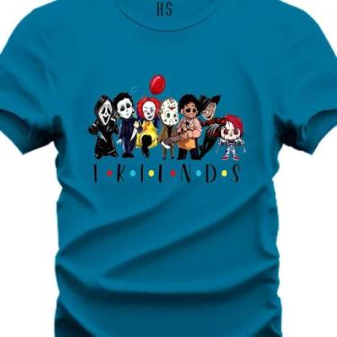 Imagem de Camiseta Personalizada Friends Do Terror - Hs, Azul, Turquesa, P