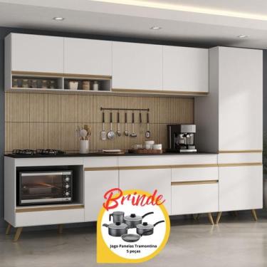 Imagem de Cozinha Completa Balcão para Cooktop Veneza MP2266 Multimóveis Brinde 