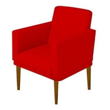 Imagem de Poltrona para sala e quarto Nina Glam New. In-9 Decor. - Vermelho