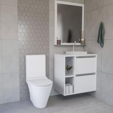 Imagem de Conjunto Gabinete E Espelhiera Plena Compact 60cm Branco