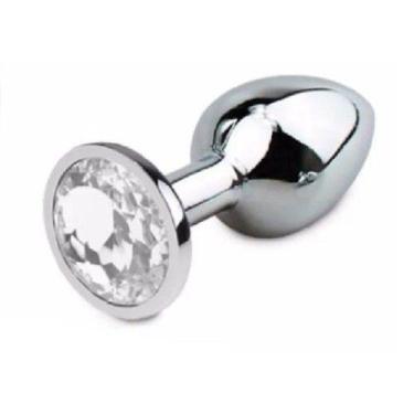 Imagem de Plug Anal Iniciante P Estimulador Aço Inox Joia Brilhante - Gtoys