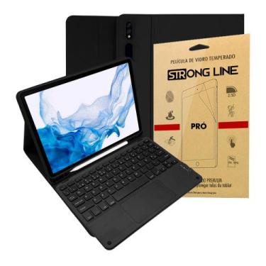 Imagem de Capa Tab S8 Plus 12. 4 Case Com Teclado e Touchpad + Pelicula de Vidro