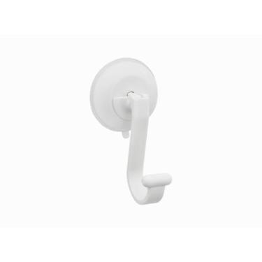 Imagem de Cabide Com Ventosa PVC Branca Fácil Fixação - Astra