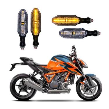 Imagem de KIT 4 Setas Esportivas Pisca de Led Modelo P26 Para Moto KTM SUPER DUK
