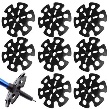 Imagem de Cesta removível de esqui de lama com 8 peças, cesta de floco de neve, acessório de substituição removível para bastões de caminhada