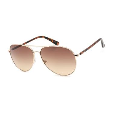 Imagem de Calvin Klein Óculos de sol aviador Ck19314s, Ouro/Marrom Grad/Marrom, 60 mm