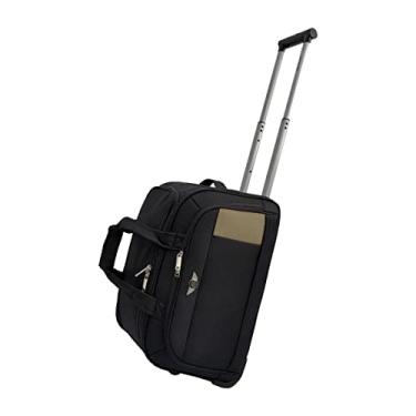 Imagem de Mala Sacola de Viagem Pequena com Rodinhas Tecido Poliéster Santino Cor:Preto;Tamanho:P