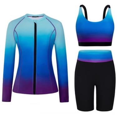 Imagem de Camisas de natação Arolina de manga comprida Rash Guard UPF 50+ para m