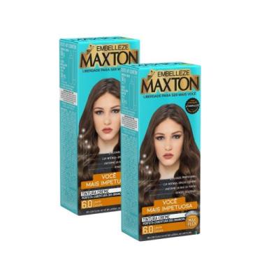 Imagem de Kit 2 Tintura Creme Maxton Louro Escuro 6.0