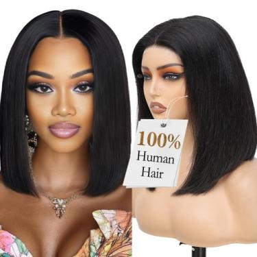 Imagem de Peruca HWOwig 250 Density 12 polegadas 100% cabelo humano Bob