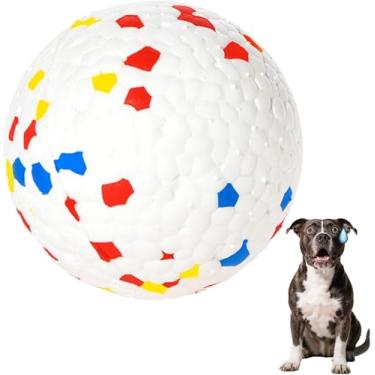 Imagem de RGISHOP Bola de cachorro de 6,3 cm para mastigar agressivos, bola durável de material ETPU para lançador, bolas flutuantes indestrutíveis para cães