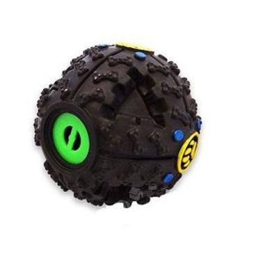 Imagem de Bolinha Petisco Interativo Cães Com Apito Pequena Preta