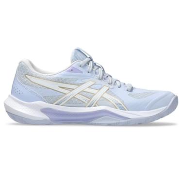 Imagem de ASICS Tênis feminino de vôlei Gel-Tactic 13, Azul desbotado/branco, 42