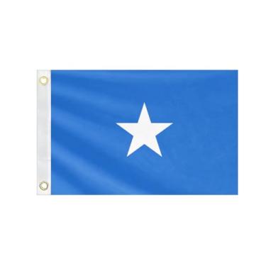 Imagem de Bandeira de Barco Somália Dupla Face 30 x 45 cm Somalis Marinha Pequena Bandeira Cores Brilhantes Nylon À Prova de Desbotamento Caminhão Motocicleta Banner com 2 Ilhós de Latão Fora