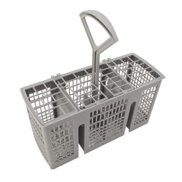 Imagem de HEEPDD Cesta de Lavar Louça, Suporte de Utensílio de Plástico de Talheres Multifuncionais Se Encaixa na Maioria das Lavadoras de Lavadoras de Lavar Louça para As Facões de Colheres de