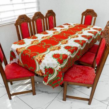 Imagem de Toalha de Mesa Natalina 4 Lugares 1,50m x 1,40m Oxford Estampado - Raf