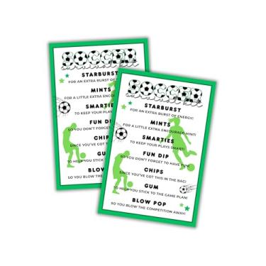 Imagem de Kit de cartas de sobrevivência do time de futebol, pacote com 30 etiquetas de 10 x 15 cm, etiquetas de emergência, bem-vindas, viagens, meninos e meninas, para treinadores, jogadores de bola, bolsa de