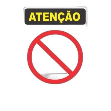 Imagem de Placa Pvc Proibido Estacionar Garagem Auto-Adesiva 6 Uni