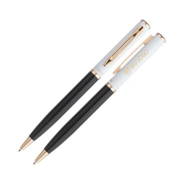 Imagem de Caneta Crown Esfero Capricci Personalizada Original Gravação Laser Luxo Presente Sofisticada (Preto/Branco)