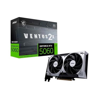 Imagem de Placa de Vídeo MSI GeForce RTX 5060 8GB Ventus 2x OC Edition GDDR7 912-V537-033