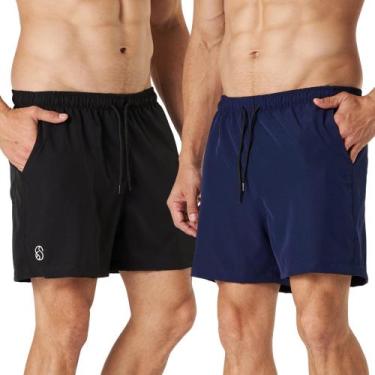 Imagem de Kit 2 Shorts Masculino DryFit Elastic  Academia Treino Corrida - Shenu