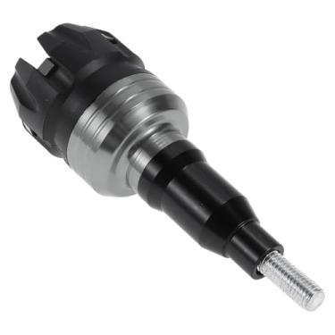 Imagem de Partuto Moldura deslizante de motocicleta de 12 mm, liga de alumínio, plástico, proteção de carenagem de roda, protetor de almofada de colisão 50 mm 117 mm com parafuso tom de titânio, 1 conjunto