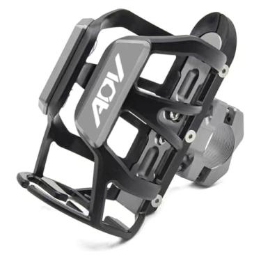 Imagem de Suporte de copo para bebidas, acessórios compatíveis com ADV 150 160 350 750 ADV150 ADV160 ADV350 ADV750 2023 (cinza)