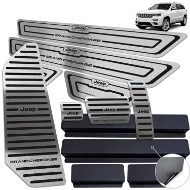 Imagem de Pedaleira Soleira Descanso Preto Grand Cherokee 2013 A 2018