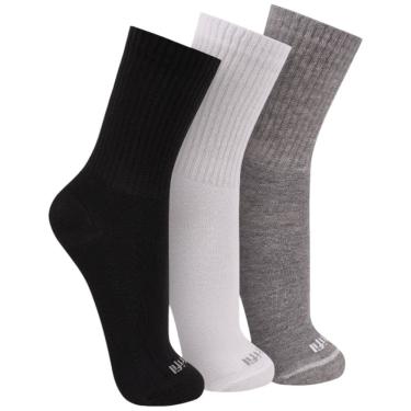 Imagem de Meia Esportiva Kit 3 Pares Unissex Casual Dia a Dia Cano Médio Confortável Trifil T8012k